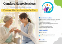 White Professional Home Care Services A6 template