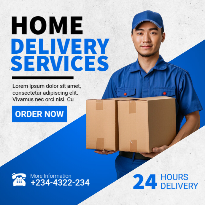 Copy of White Professional Home Delivery Instagram Post | PosterMyWall