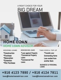 White Professional Home Loan Flyer (us Letter template