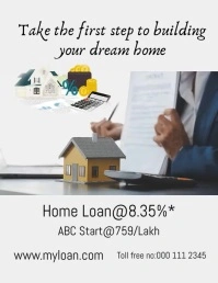 White Professional Home Loan Flyer (us Letter template