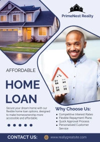 White Professional Home Loan Services A2 template