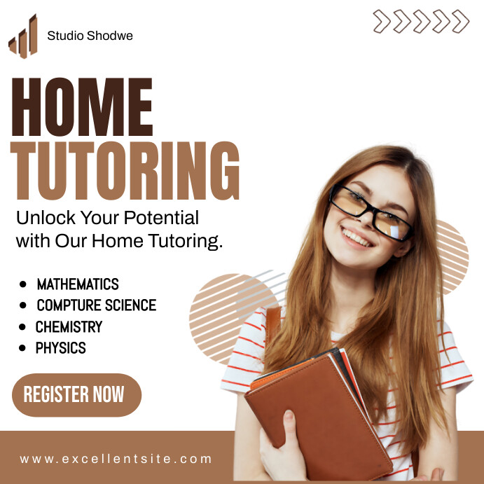 Copy of White Professional Home Tutoring Instagram Po | PosterMyWall