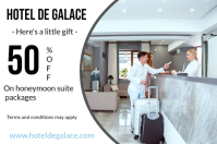 White Professional Honeymoon Suite Discount Label Etiket template