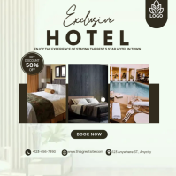 White Professional Hotel Exclusive Instagram Post template