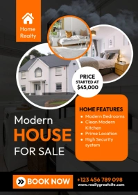 White Professional House For Sale  Real Estate Listing Template A6