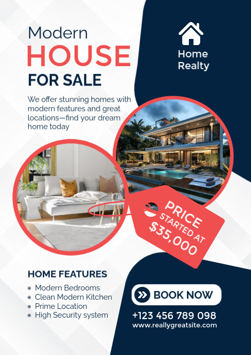White Professional House For Sale – Real Estate Listing Template A1