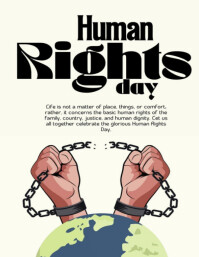 White Professional Human Rights Day  Flyer (us Letter) template