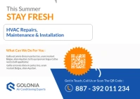 White Professional Hvac Postcard Advertisement | White Blue And Orange Postcard template