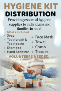 Белый Hygiene Kit Distribution Plakat Template