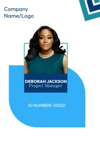 White Professional ID card Design Template Flyer (us Letter) A6