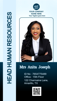 White Professional Id Card  Instagram Story template