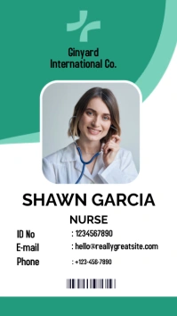 White Professional Id Card Instagram Story template