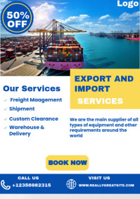 Brown Import And Export Flyers Template | PosterMyWall
