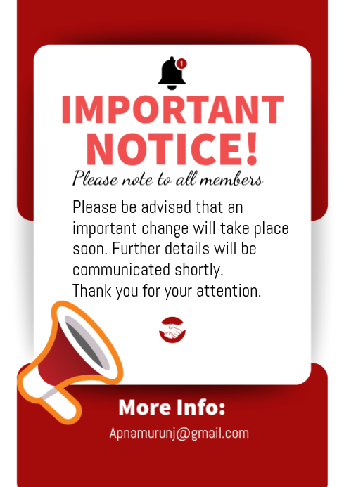 White Professional Important Notice A3 Template | PosterMyWall