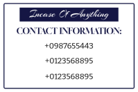 White Contact Information Poster Template