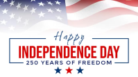 White Professional Independence Day Celebration Digital Display Video template