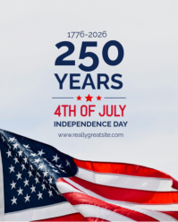 White Professional Independence Day Celebration Instagram Portrait template