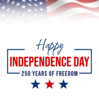White Professional Independence Day Celebration Instagram Post Video template