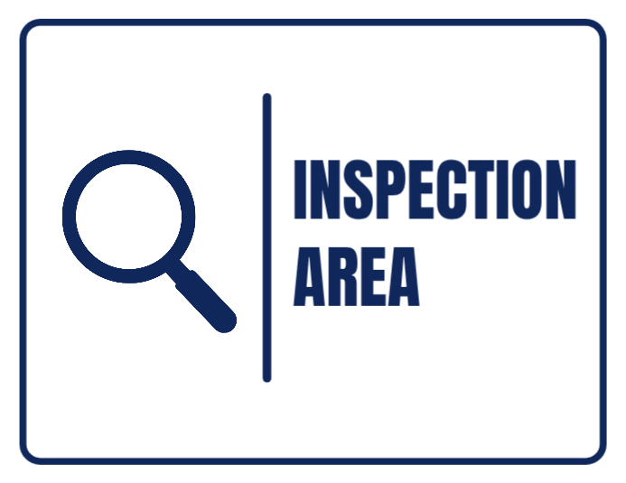 White Inspection Area Flyers Template | PosterMyWall