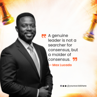 Hvid Leadership Quote Iphosti le-Instagram Template