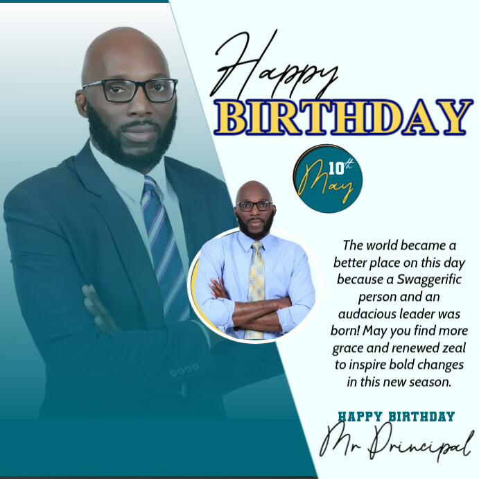 White Professional Instagram Happy Birthday Instagram Post template
