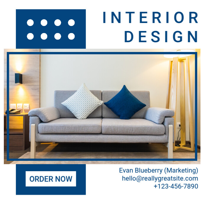 White Professional Interior Design Instagram Post Template | PosterMyWall