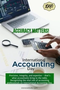 White Professional International Accounting Day  Poster Plakat template