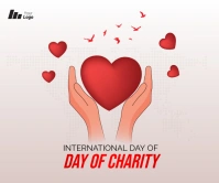 White Professional International Day Of Chari Большой прямоугольник template