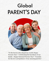 White Professional International Parents Day Instagram Portrait template