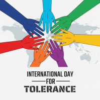 White Professional International Tolerance Day Instagram Post Instagram-opslag template
