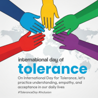 White Professional International Tolerance Day Instagram Post Instagram-opslag template