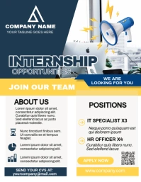 White Professional Internship  Flyer (us Letter) Volante (Carta US) template