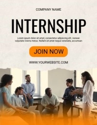 White Professional Internship Flyer (us Letter) template