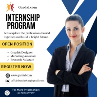 White Professional Internship Flyers Poster Design  Instagram Post template