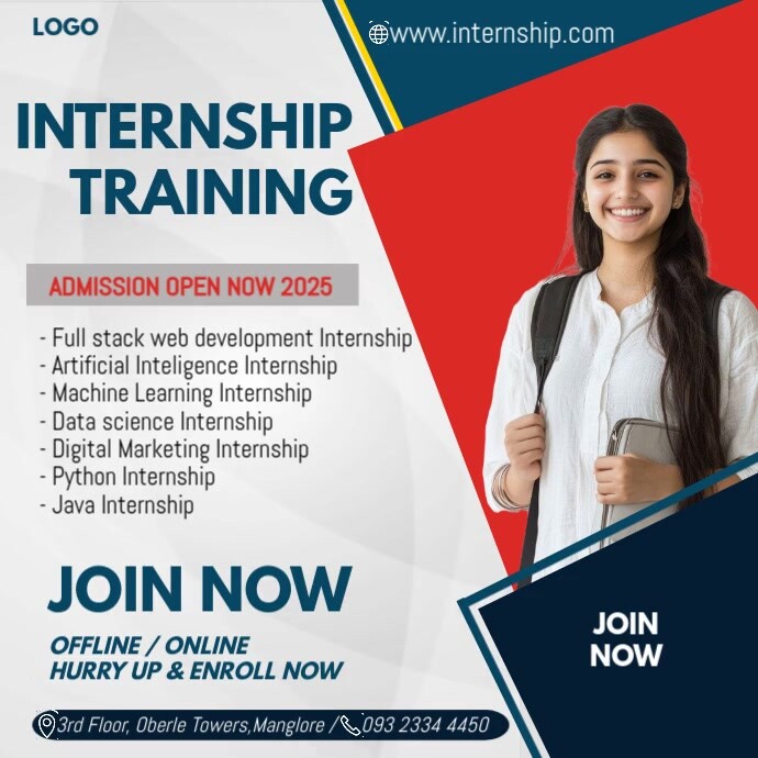 White Professional Internship Instagram Post Template | PosterMyWall