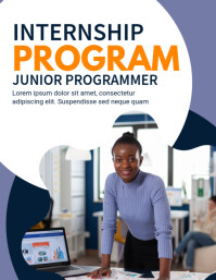 Blue Internship Program Flyers Template | PosterMyWall