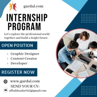 White Professional Internship Program  Instagram Post template
