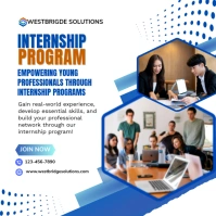 White Professional Internship Program Instagram Post template