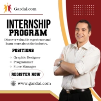 White Professional Internship Program Poster Design Instagram Post template