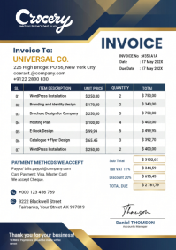 White Professional Invoice A4 template
