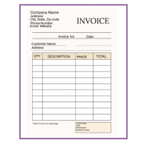 White Invoice Instagram 帖子 Template
