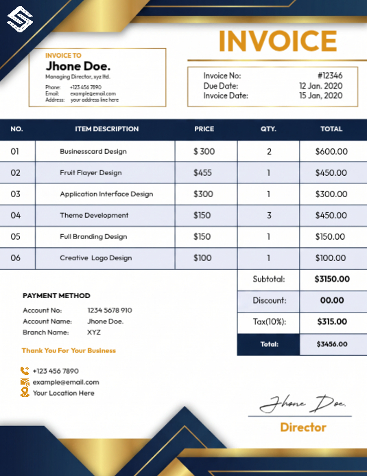 White Invoice Flyers Template | PosterMyWall