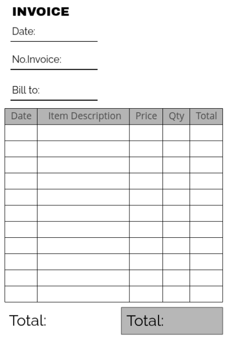 White Professional Invoice Template Poster | PosterMyWall