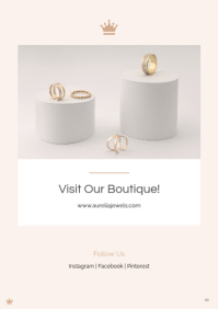 White Jewelry Collection Launch A3 Template - Page 5