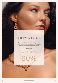 White Jewelry Collection Launch A3 Template - Page 4
