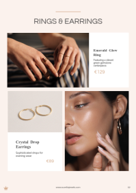 White Jewelry Collection Launch A3 Template - Page 2