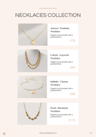 White Jewelry Collection Launch A3 Template - Page 3
