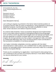 White Professional Job Application Letter Flyer (us Letter) template