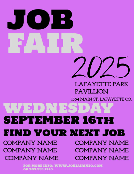 White Professional Job Fair Flyer (us Letter) template