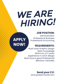 White Professional Job Hiring A4 template